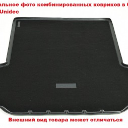 Коврик в багажник комбинированный Audi Q3 (8U) (2011) Ауди ку 3 Norplast ( Норпласт ) Unidec NPA00-T05-600-CM Модельный Полиуретановый Поддон багажника С бортами / бортиками Чёрный