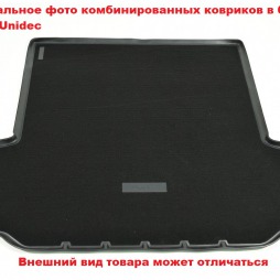 Коврик в багажник комбинированный Kia Soul (SK) (2019) Киа соул Norplast ( Норпласт ) Unidec NPA00-T43-712-CM Модельный Полиуретановый Поддон багажника С бортами / бортиками Чёрный