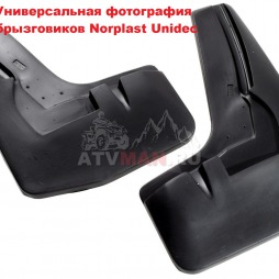Брызговики для Chevrolet Spark (M300) HB (2011) (задние) Шевроле спарк Norplast ( Норпласт ) NPL-Br-12-28B Полиуретановые Чёрные