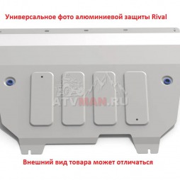Защита картера + КПП + комплект крепежа, RIVAL, Алюминий, Hyundai Santa Fe 2020-, V - 2.2d; 2.5; 3.5/KIA Sorento 2020-, V - 2.2d; 2.5; 3.5/Hyundai Tuc Хендай / Киа Санта фе / Соренто Rival 333.2862.1