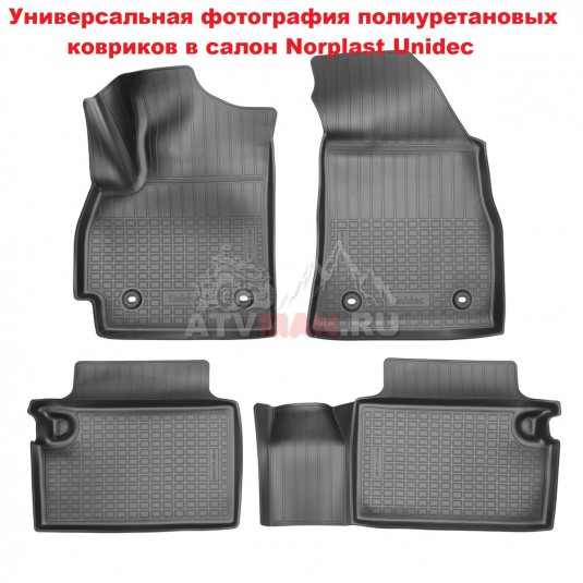 Коврики в салон Dongfeng YiXuan MAX (2022) Донг фенг яксун макс Norplast ( Норпласт ) Unidec NPA11-C25-920-2 Модельные Полиуретановые С бортами Чёрные